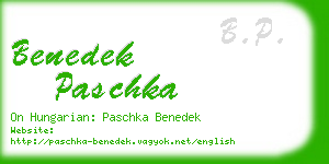 benedek paschka business card